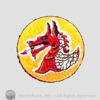 WWII US Army Air Force Numbered Units patch : 33rd Bomb Squadron, 22nd Bomb Group, 5th Army Air Force.