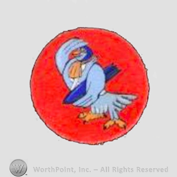 WWII US Army Air Force Numbered Units patch : 41st Bomb Squadron, 827th Bomb Squadron.