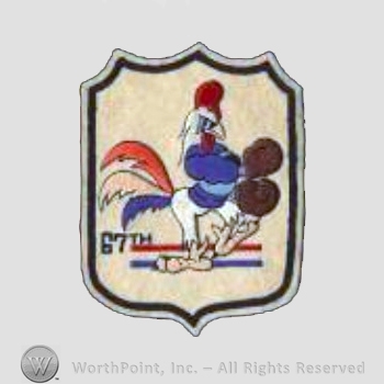 WWII US Army Air Force Numbered Units patch : 67th Fighter Squadron.