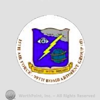 WWII US Army Air Force Numbered Units patch : 99th Bomb Group, 15th Air Force.