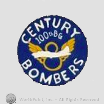 WWII US Army Air Force Numbered Units patch : 100th Bomb Group, 8th Air Force.