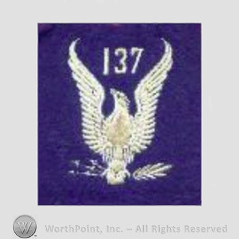 WWII US Army Air Force Numbered Units patch : 137th Fighter Squadron.