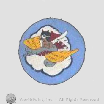 WWII US Army Air Force Numbered Units patch : 301st Fighter Squadron, 332nd Fighter Group, 15th Air Force.