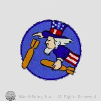 WWII US Army Air Force Numbered Units patch : 322nd Bomb Squadron, 91st Bomb Group, 8th Air Force.