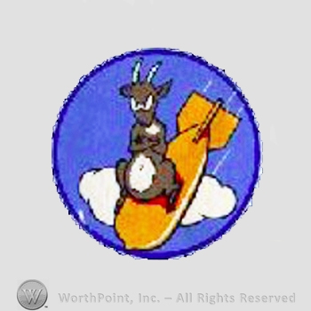 WWII US Army Air Force Numbered Units patch : 323rd Bomb Squadron, 91st Bomb Group, 8th Air Force.