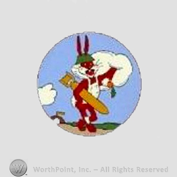 WWII US Army Air Force Numbered Units patch : 324th Bomb Squadron, 91st Bomb Group, 8th Air Force.