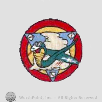 WWII US Army Air Force Numbered Units patch : 333rd Fighter Squadron, 18th Fighter Group, 7th Air Force.