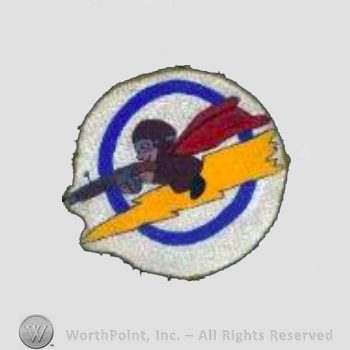WWII US Army Air Force Numbered Units patch : 340th Fighter Squadron, 348th Fighter Group, 5th Air Force.