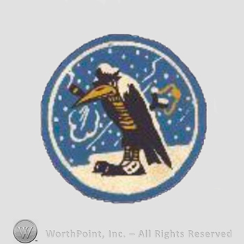 WWII US Army Air Force Numbered Units patch : 344th Fighter Squadron, 343th Fighter Group, 11th Air Force.