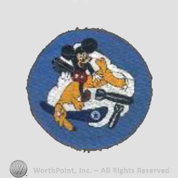 WWII US Army Air Force Numbered Units patch : 349th Bomb Squadron, 100th Bomb Group, 8th Air Force.