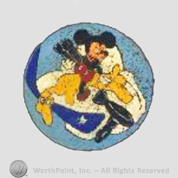 WWII US Army Air Force Numbered Units patch : 349th Bomb Squadron, 100th Bomb Group, 8th Air Force.