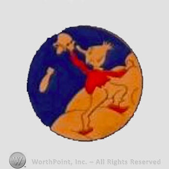 WWII US Army Air Force Numbered Units patch : 350th Bomb Squadron, 100th Bomb Group, 8th Air Force.
