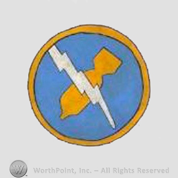 WWII US Army Air Force Numbered Units patch : 370th Bomb Squadron, 307th Bombardment Group, 8th Air Force.