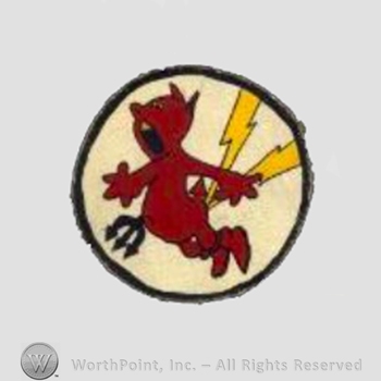 WWII US Army Air Force Numbered Units patch : 384 Fighter Squadron, 364th Fighter Group, 8th Air Force.