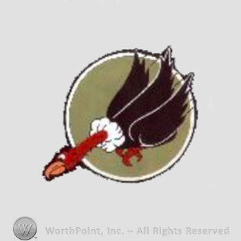 WWII US Army Air Force Numbered Units patch : 398th Fighter Squadron, 369th Fighter Group.