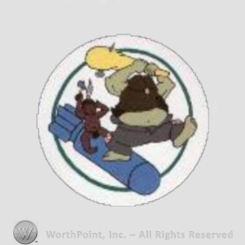 WWII US Army Air Force Numbered Units patch : 401st Bomb Squadron, 91st Bomb Group, 8th Air Force.