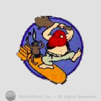 WWII US Army Air Force Numbered Units patch : 401st Bomb Squadron, 91st Bomb Group, 8th Air Force.