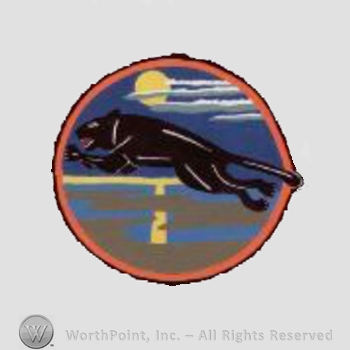 WWII US Army Air Force Numbered Units patch : 414th Night Fighter Squadron, 8th Fighter Command, 12th Air Force.