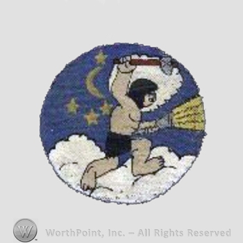 WWII US Army Air Force Numbered Units patch : 417th Night Fighter Squadron, 12th Air Force.