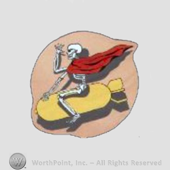 WWII US Army Air Force Numbered Units patch : 447th Bombardment Squadron, 321st Bomb Group.