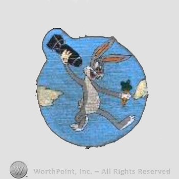 WWII US Army Air Force Numbered Units patch : 486th Bomb Squadron, 340th Bomb Group, 12th Air Force.