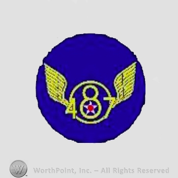 WWII US Army Air Force Numbered Units patch : 487th Bomb Group, 8th Air Force.