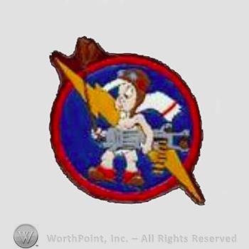 WWII US Army Air Force Numbered Units patch : 487th Fighter Squadron, 352nd Fighter Group, 8th Air Force.