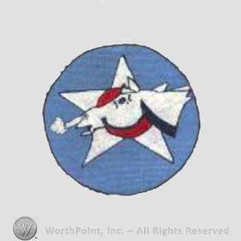 WWII US Army Air Force Numbered Units patch : 500th Bomb Squadron, 345th Bomb Group, 5th Air Force.