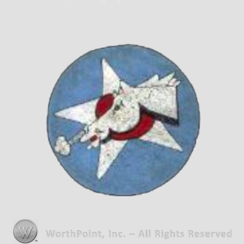 WWII US Army Air Force Numbered Units patch : 500th Bomb Squadron, 345th Bomb Group, 5th Air Force.
