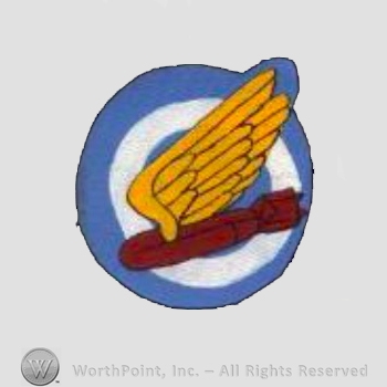 WWII US Army Air Force Numbered Units patch : 509th Bomb Squadron, 351st Bomb Group, 8th Air Force.