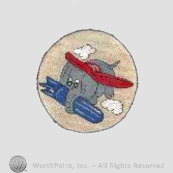 WWII US Army Air Force Numbered Units patch : 528th Bomb Squadron, 380th Bomb Group, 5th Air Force.