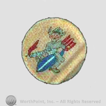 WWII US Army Air Force Numbered Units patch : 528th Bomb Squadron, 380th Bomb Group, 5th Air Force.