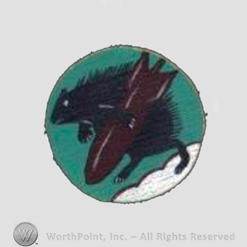 WWII US Army Air Force Numbered Units patch : 550th Bomb Squadron, 385th Bomb Group, 8th Air Force.