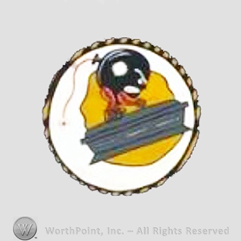 WWII US Army Air Force Numbered Units patch : 558th Bomb Squadron, 387th Bomb Group, 9th Air Force.