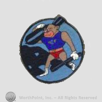 WWII US Army Air Force Numbered Units patch : 599th Bomb Squadron, 397th Bomb Group, 9th Air Force.