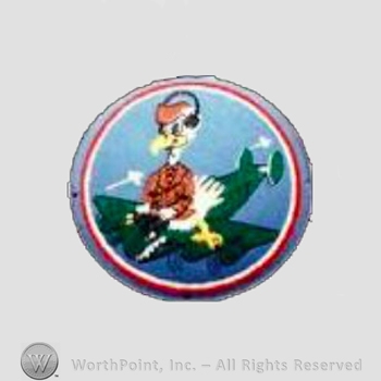 WWII US Army Air Force Numbered Units patch : 701st Bomb Squadron, 445th Bomb Group, 8th Air Force.