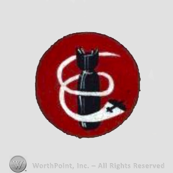 WWII US Army Air Force Numbered Units patch : 709th Bomb Squadron, 447th Bomb Group, 4th Combat Wing, 8th Air Force.