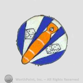 WWII US Army Air Force Numbered Units patch : 711th Bomb Squadron, 447th Bomb Group, 8th Air Force.