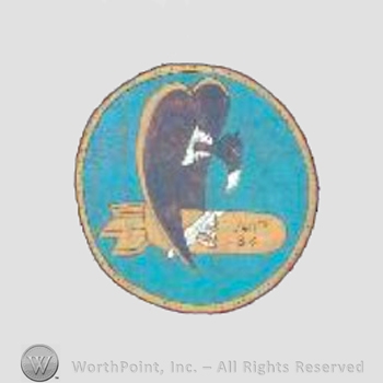 WWII US Army Air Force Numbered Units patch : 740th Bombardment Squadron, 455th Bombardment Group, 15th Air Force.