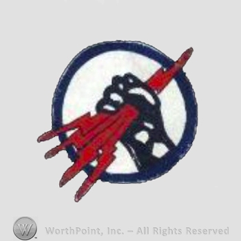 WWII US Army Air Force Numbered Units patch : 827th Bomb Squadron, 484th Bomb Group, 15th Air Force.