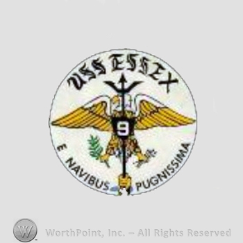 WWII US Army Navy patch : USS Essex CV 9.