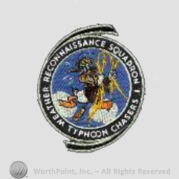 WWII US Army Navy patch : Weather Reconnaissance Squadron 1, Typhoon Chasers.