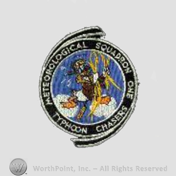 WWII US Army Navy patch : Meteorological Squadron 1, Typhoon Chasers.