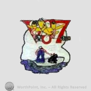 WWII US Army Navy patch : Utility / Meteorological Squadron, VJ-7.