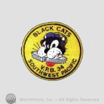 WWII US Army Navy patch : Patrol Bomber Squadron, VPB-34.