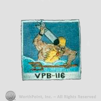 WWII US Army Navy patch : Patrol Bomber Squadron, VPB-116.