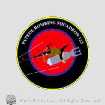 WWII US Army Navy patch : Patrol Bomber Squadron, VPB-123.