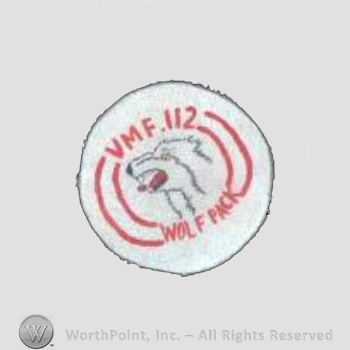 WWII US Marine Corps patch :  Marine Fighter Squadron VMF-112.