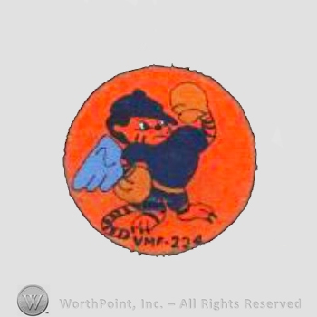 WWII US Marine Corps patch :  Marine Fighter Squadron VMF-224.