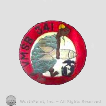 WWII US Marine Corps patch :  Marine Scouting Bombing Squadron VMSB-341.